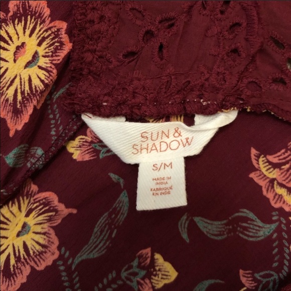 Sun & Shadow - NWOT Floral Maroon Kimono - Picture 4 of 8